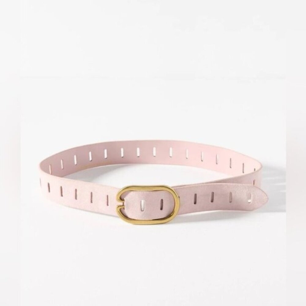 NWT Size XS - ANTHROPOLOGIE Adjustable Notch Belt Pale Pink (end to end 37.5")